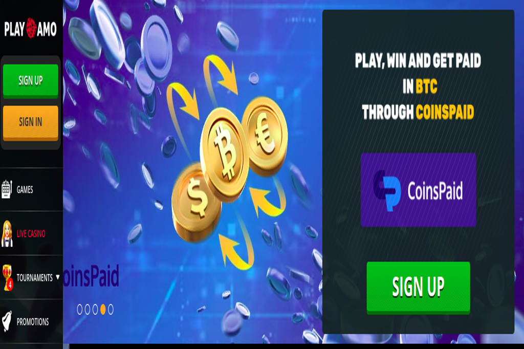 Playamo Casino Signup and CoinsPaid Promotion